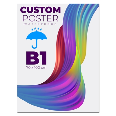 1 Stk. Utendørs vannfast plakat inkl. Trykk - 70x100 cm