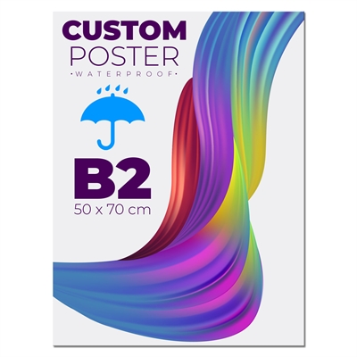 1 Stk. Utendørs vannfast plakat inkl. Trykk - 50x70 cm