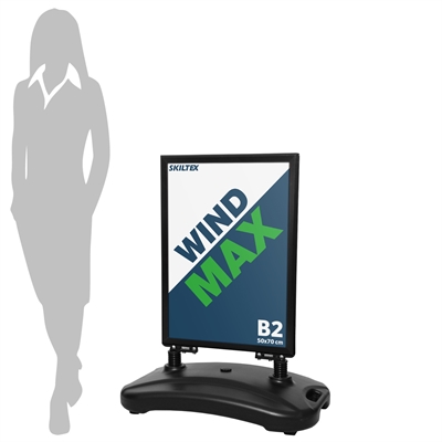 WindMax Sort Gatebukk - 50x70 cm