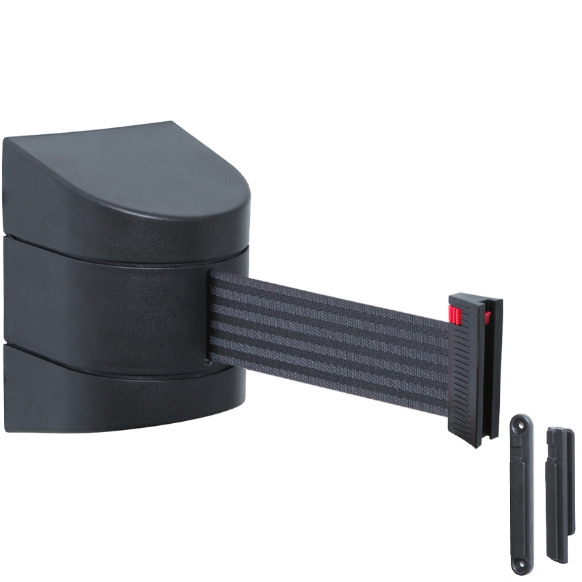 WallPro avsperrings veggfeste med svart bånd - 1000 cm