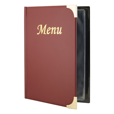 Basic Vin-rød Menyperme - A5