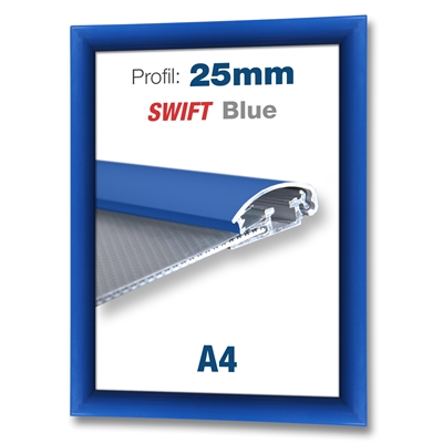 Blå Swift klikkramme med 25mm profil - A4