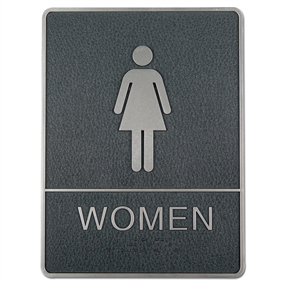Braille toalett skilt med punktskrift - WOMEN
