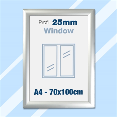 Dobbeltsidig klikkrammer for vindu