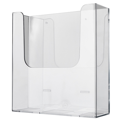 Akryl Brosjyreholder til vegg - Ekstra Dyp - A4