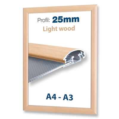 Klikkrammer med lys trelook