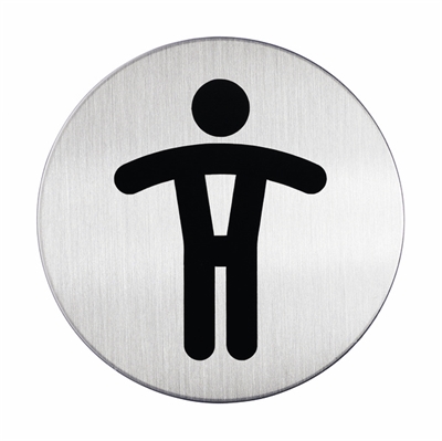 Herretoalett - Rundt pictogram skilt