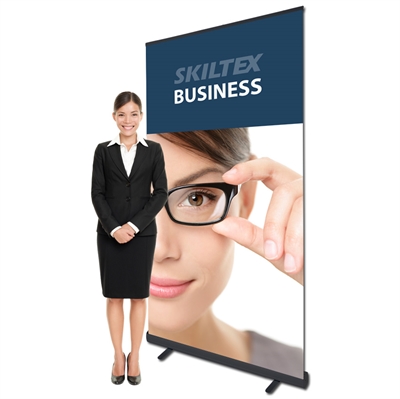 BUSINESS svart roll up banner inkl. trykk - 100 x 200 cm