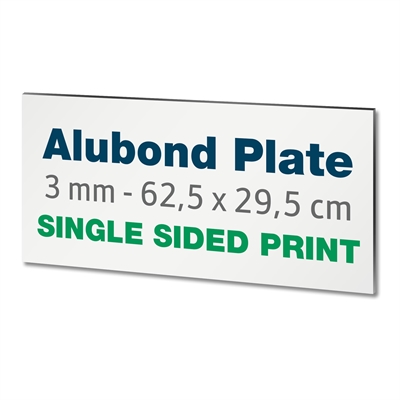 3 mm alubond-plate | Inkl. trykk på én side | 62,5 x 29,5 cm