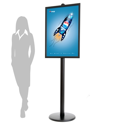 Svart ProStand 101 - Plakatstativ - A1