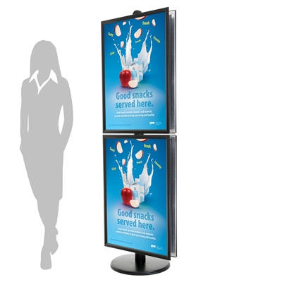 Svart ProStand 104 - Dobbelsidig plakatstand - A1