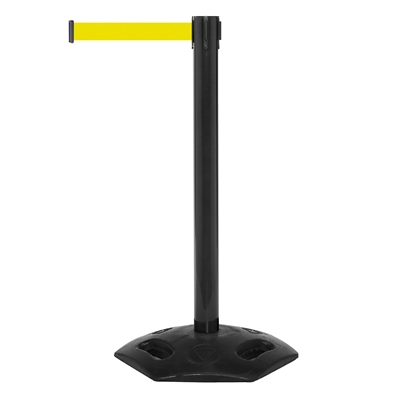 WeatherMaster Svart Avsperringsstolpe med gult bånd
