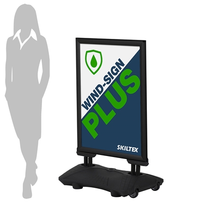 Svart Wind-Sign PLUS IP56 Gatebukk - 70x100 cm